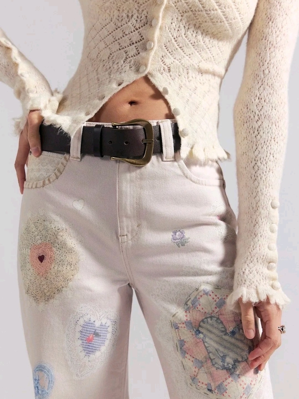 We The Free Tinsley Printed Jeans Size 27 NWOT